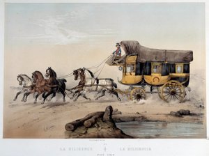 La diligence" Litografia de Albert Adam (1833-?) 1870 Paris, Musee Carnavalet