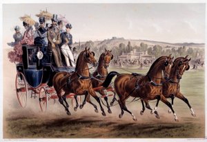 Carteiro, o regresso das corridas Imprimir por Albert Adam (1833-?) Paris do século XIX, Musee Carnavalet