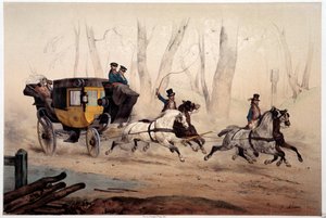The Post Chair Print by Albert Adam (1833-?) 1870 Paris, Musee Carnavalet