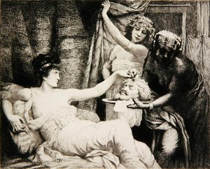 Herodíades c.1878 (gravura) de Albert Alexander Paul Rouffio