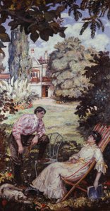 Uma conversa no jardim; La Conversation au Jardin de Albert Andre