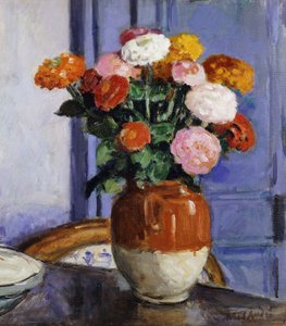 Bouquet de Zinias; Bouquet de Zinias de Albert Andre