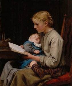 Rose e Bertha Gugger, 1883 de Albert Anker