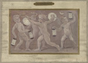 Esboço para a Salle des Fêtes no Hôtel de Ville de Paris: Lumières, entre 1889 e 1895 (óleo sobre lápis, papel)