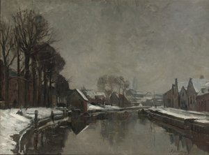Uma cidade belga no inverno de 1912