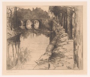 Ponte velha sobre um canal em Diksmuide Vieux Pont (título no objeto) Ponte velha em Diksmuide