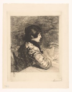 Retrato de Charlotte Besnard de Albert Besnard (signed by artist)