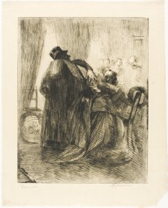 Luto, prato cinco de Mulher de Albert Besnard