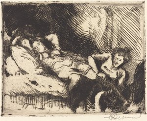 Indo para a cama (Le coucher) de Albert Besnard