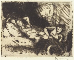 Indo para a cama (Le coucher) de Albert Besnard