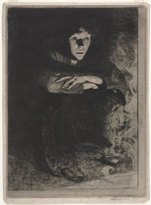 Nas Cinzas, 1887. de Paul Albert Besnard