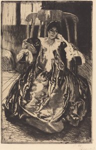 O vestido de seda de Albert Besnard