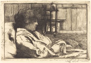 Mulher lendo no atelier (La palestra dans l