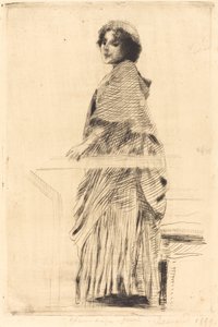 Mulher em uma capa (La femme à la pèlerine) de Albert Besnard