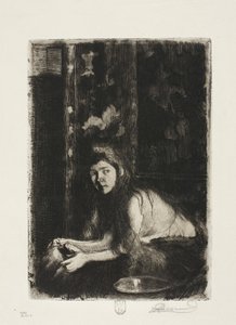 Mulher com um vaso de Albert Besnard