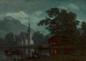 Lago Lucerna, Suíça de Albert Bierstadt