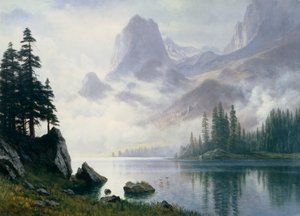 Montanha fora da névoa de Albert Bierstadt