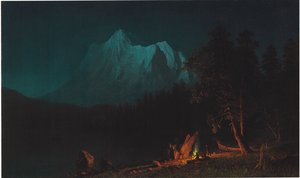 Paisagem montanhosa ao luar de Albert Bierstadt