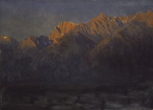 Nascer do sol nas serras de Albert Bierstadt