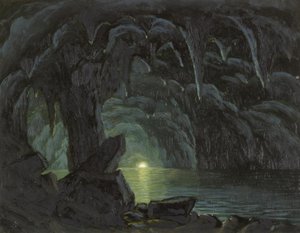 A Gruta Azul, Capri de Albert Bierstadt