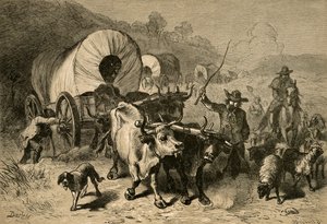 Emigração para o país ocidental, 1877. de Albert Bobbett