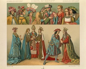 "Le Costume Historique" (A História Completa do Traje) por Auguste Racinet, IV Volume de Albert Charles August Racinet