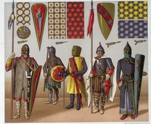 Fatos militares do século IX ao XII, de A. Racinet de Albert Charles August Racinet