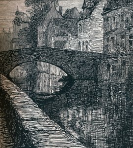 Bruges: Le Quai Vert The Green Quay, 1916, 1917 de Albert Delstanche