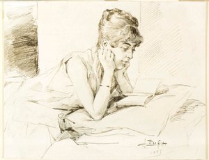 Uma jovem a ler de Albert Edelfelt