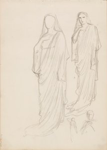 Aino Ackté as Alcestis, sketch de Albert Edelfelt