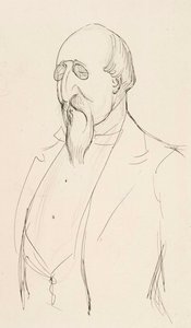 Caricatura de Leo Mechelin de Albert Edelfelt