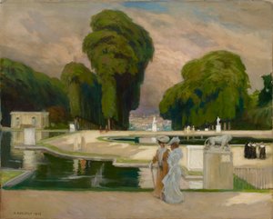 Do Parque St. Cloud, em Paris de Albert Edelfelt