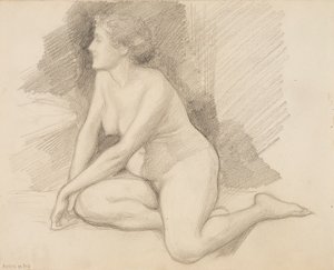 Sentar-se nu de Albert Edelfelt