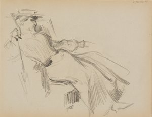 Mulher sentada de Albert Edelfelt