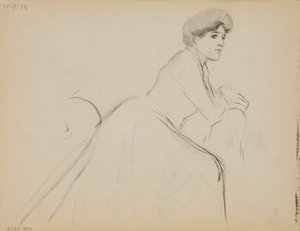 Mulher sentada, perfil de Albert Edelfelt