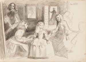 Las Meninas, esboço segundo Diego Velázquez