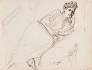 Mulher em repouso de Albert Edelfelt