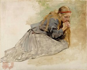 Maria Madalena Ajoelhada, Estudo para a obra «Cristo e Maria Madalena» de Albert Edelfelt
