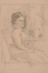 Estudo de retrato da conselheira comercial Sinebrychoff de Albert Edelfelt