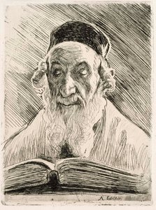 Leitura do rabino de Albert Edelfelt
