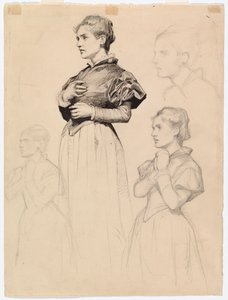 Sigrid Stålarm, esboço para «O Duque Karl a insultar o cadáver de Klaus Fleming» de Albert Edelfelt