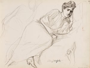 Mulher em repouso de Albert Edelfelt