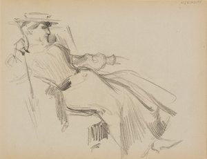Mulher sentada de Albert Edelfelt