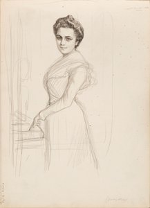Camille Vallery-Radot, esboço para retrato de Albert Edelfelt