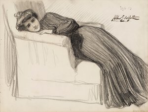 Mulher em repouso de Albert Edelfelt