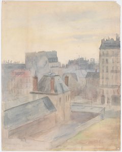 Vista da casa do artista em Paris de Albert Edelfelt