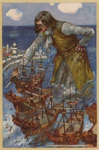 Gulliver Captura a Frota dos Blefuscudianos (chromolitho)
