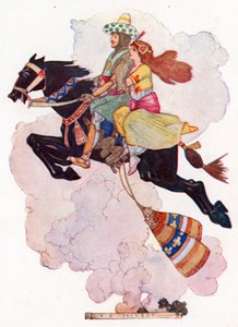 O Cavalo subiu ao ar (litografia a cores)