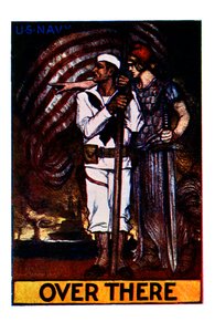 Cartaz da Primeira Guerra Mundial da Marinha dos EUA: 