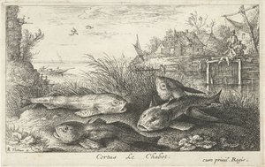 Quatro gorduchos na margem de um rio
Cortus Le Chabot. (título sobre o objecto)
Peixes e outros animais marinhos - segunda série de água doce (título da série)
Seconde partie de Poissons d